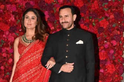 Kareena Kapoor Khan's red sindoor and Saif Ali Khan's nawabi charm at Aadar Jain’s wedding