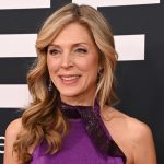 Marla Maples smiling on the Grammys red carpet