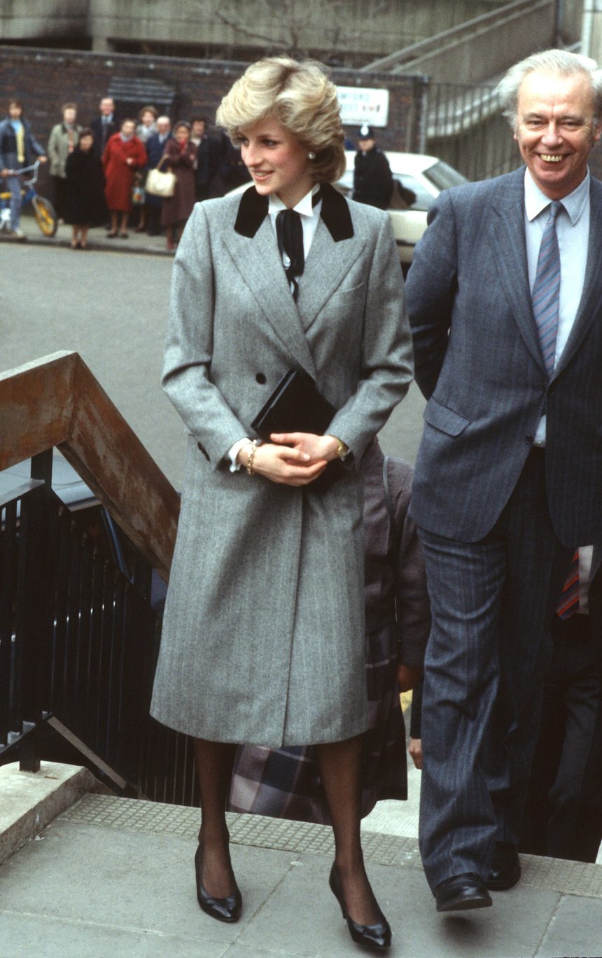 Image may contain Diana Princess of Wales Person Clothing Footwear High Heel Shoe Accessories Bag and Handbag