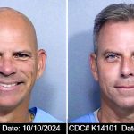 Erik with graying hair and Lyle Menendez, bald, in their most recent mugshots