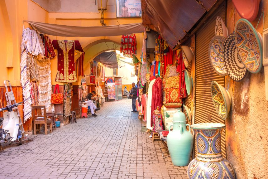 Experience the cosmopolitan and the a traditional on a wander through the Moroccan souks in Marrakech