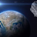 Stock image of asteroid near Earth