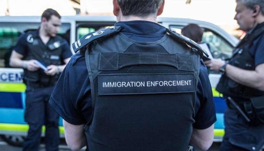 Immigration enforcement officers seen in this undated image.— AFP/File