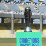 A view shows the ICC Champions trophy during a ceremony at the Arbab Niaz Cricket Stadium in Peshawar, Pakistan February 6, 2025. — Reuters