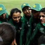 Pakistan captain Fatima Sana addresses the team huddle ahead of the ICC Womens T20 World Cup match against New Zealand at the Dubai International Cricket Stadium in Dubai on October 14, 2024. — ICC