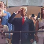 Donald Trump salutes