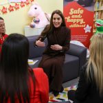 The Princess of Wales, Patron of Action for Children, during a visit to a mother and baby unit inside HMP Styal in Wilmslow