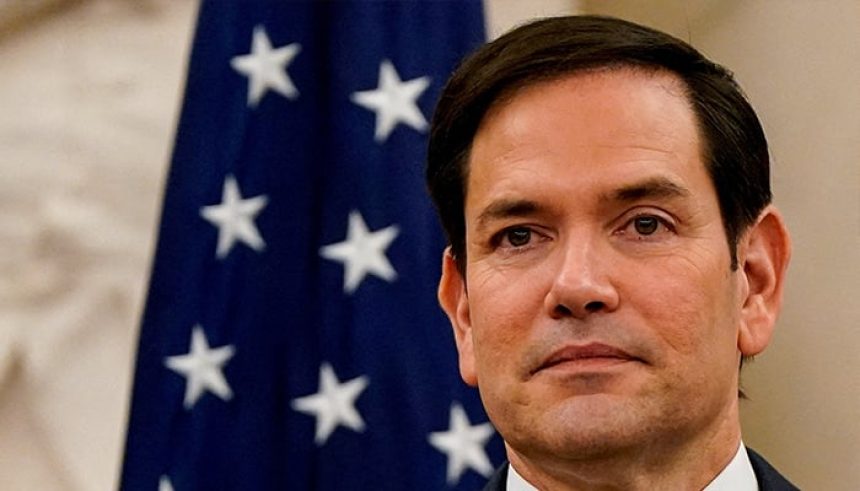 US Secretary of State Marco Rubio looks on during a meeting with officials from foreign countries. — Reuters