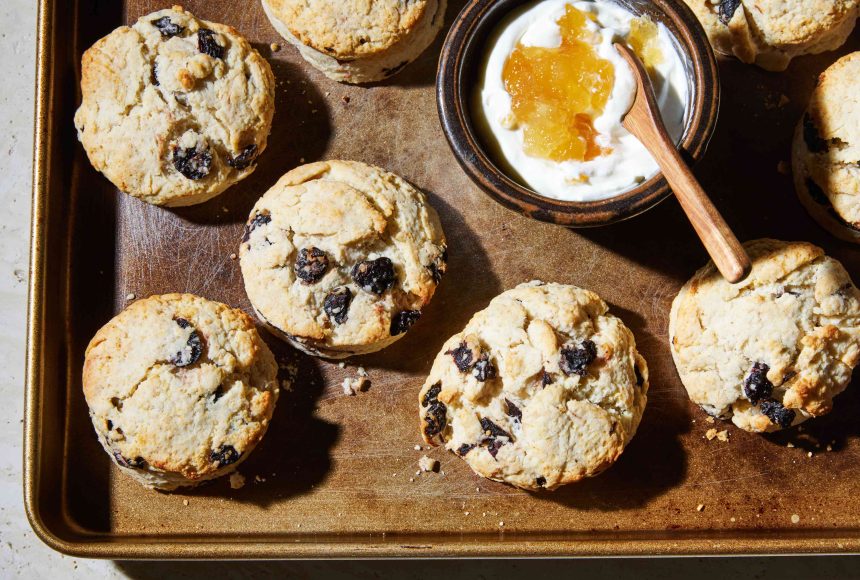 Sour Cherry Scones and Ginger-Marmalade Cream Recipe