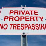 Private property sign