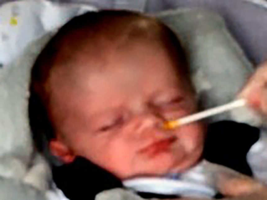 A baby makes a ‘laughter-face’ response to the smell of carrot