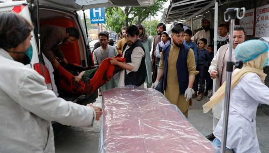 An injured person is transported to a hospital after a blast in Kabul, Afghanistan May 8, 2021. — Reuters