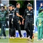 A collage of Pakistan, New Zealand and South Africa teams. — AFP/ File