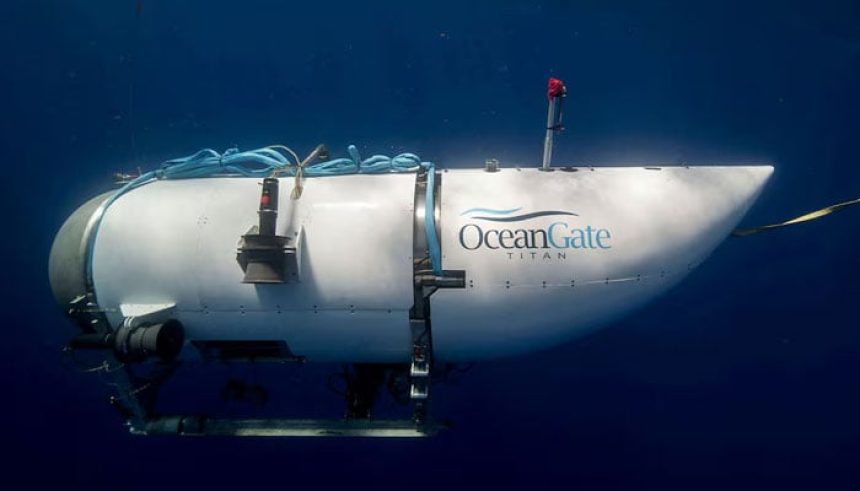 The Titan submersible, operated by OceanGate Expeditions to explore the wreckage of the sunken SS Titanic off the coast of Newfoundland, dives in an undated photograph. — Reuters/File