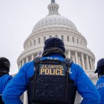 Capitol police outside Capitol for Trump inauguration