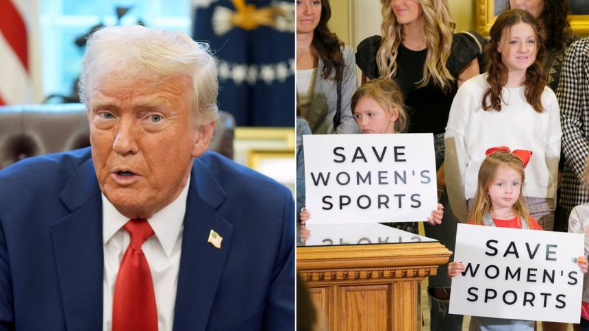 Trump and a Save Women's Sports rally