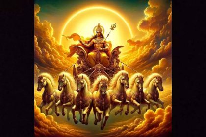 What are the names of the 7 horses of Surya dev and what do they represent