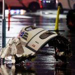 Debris from an aircraft that crashed in Philadelphia is seen on the ground