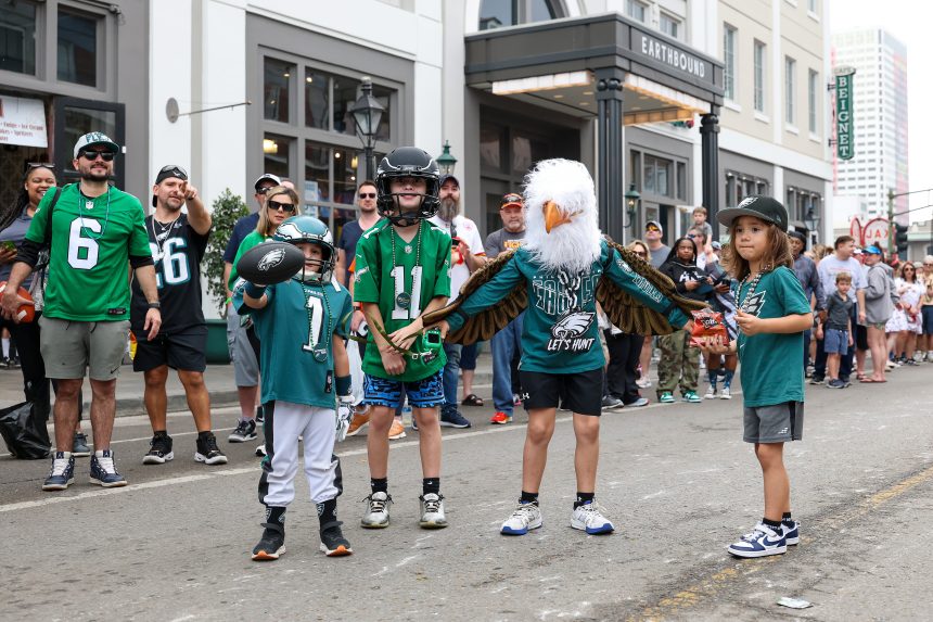 Philadelphia Eagles fans in New Orleans for the 2025 Super Bowl