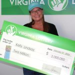 Kelly Lindsay won the Money Blitz scratcher’s top prize of $2 million