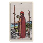 Your daily tarot card for Tuesday, February 11, 2025 is the Two of Wands.